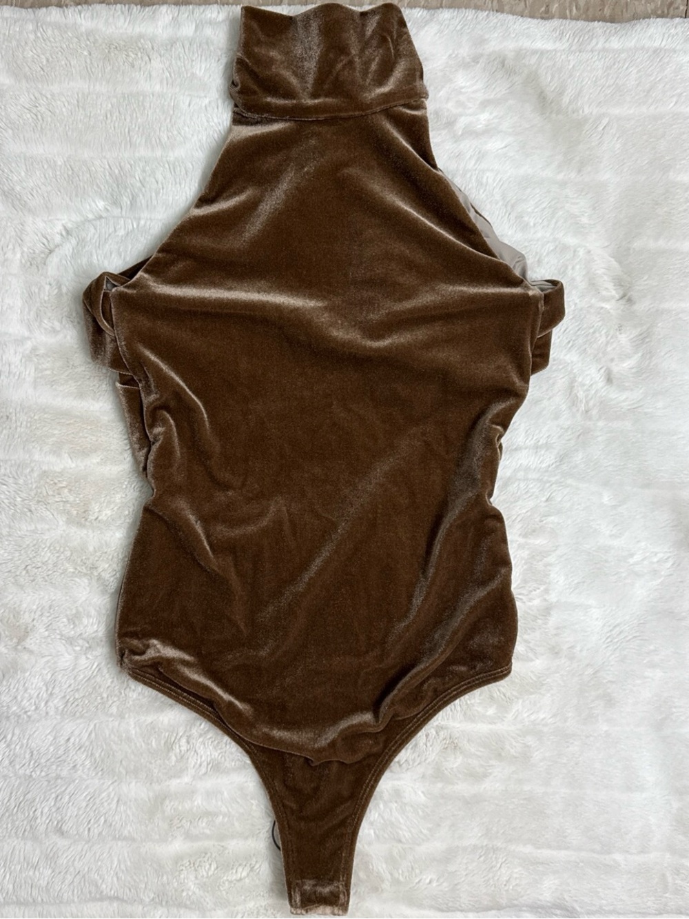 NWT Alix NYC Copper Velvet Bodysuit XXS XS